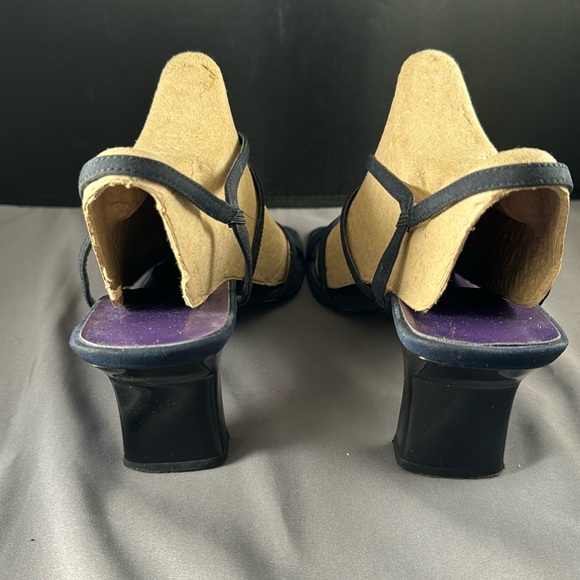 Bandolino black strappy square front dress shoe in black with 3” heel - Picture 3 of 6